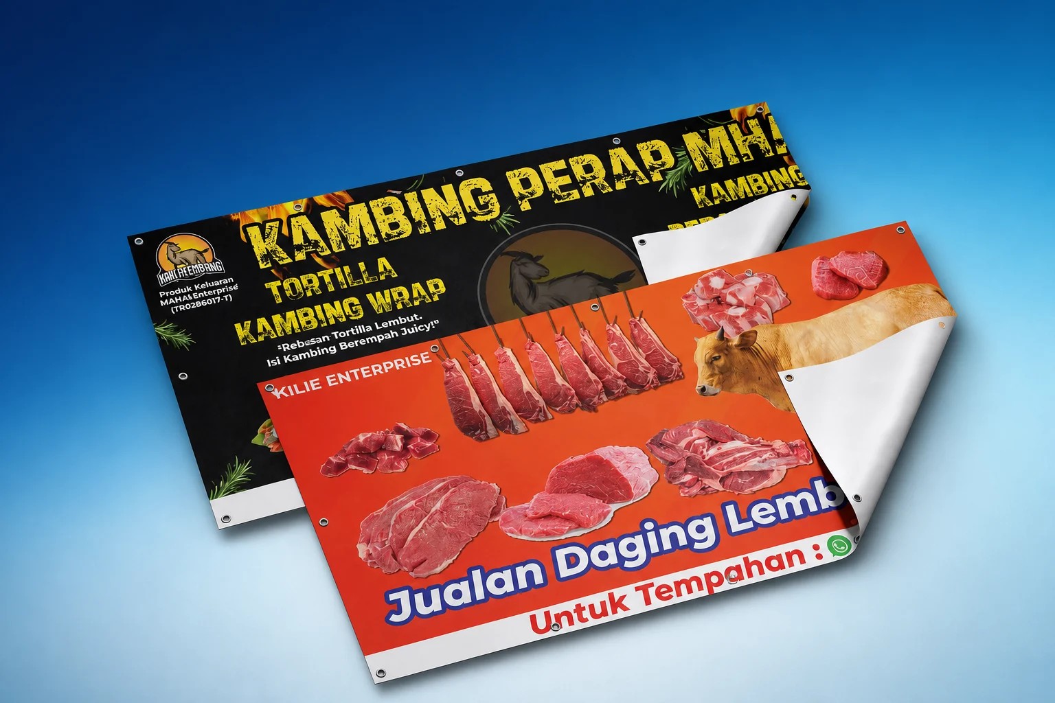 Contoh banner tarpaulin bercetak ZIQgraphix