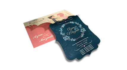 Contoh custom kad kahwin ZIQgraphix